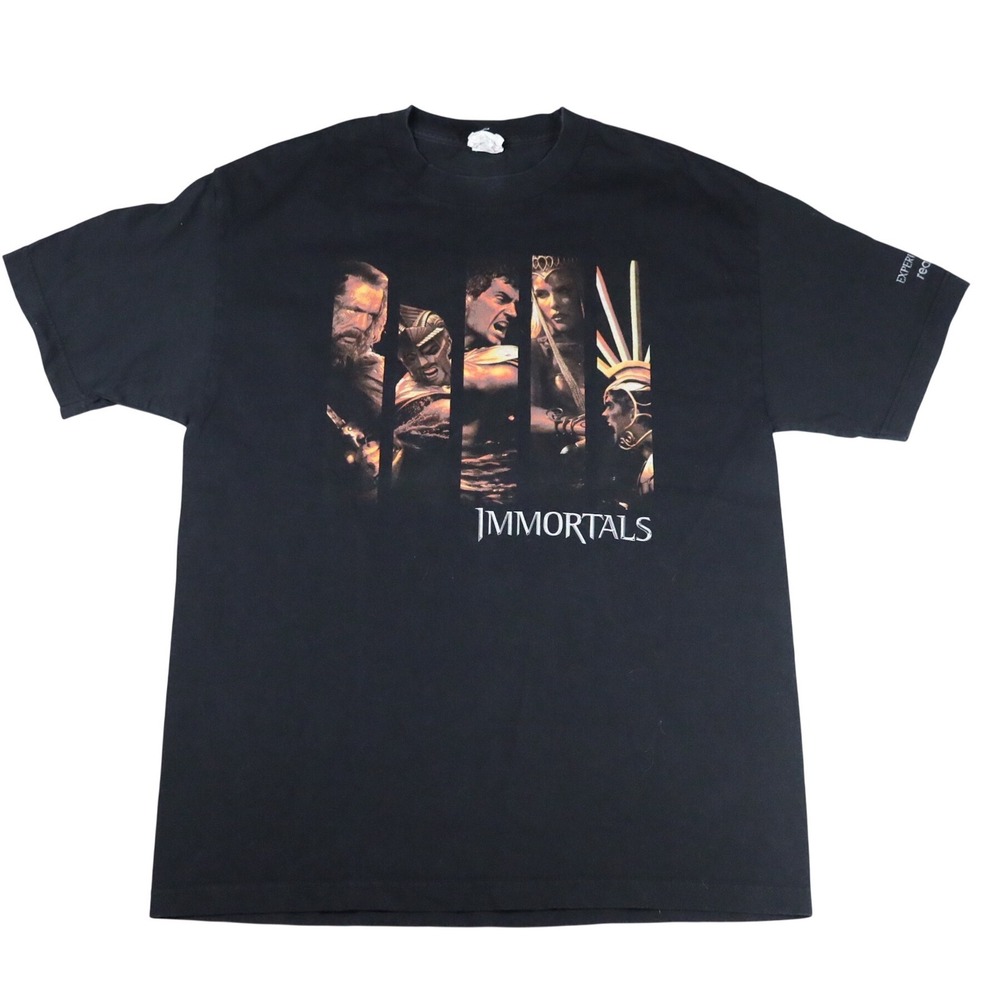Immortals Movie Promo T-Shirt Alstyle Large Black Graphic Tee RealD 3D 2011 L
